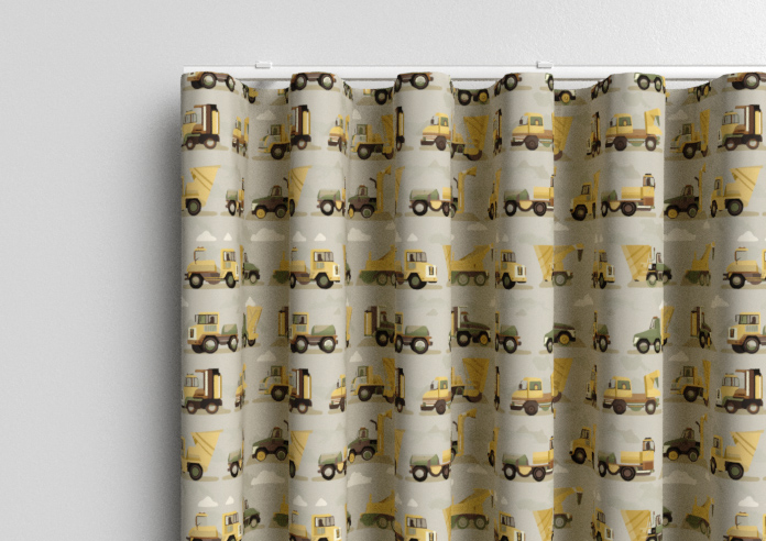 Construction Crew, Tarmac - Made to Measure Curtains - Image 13